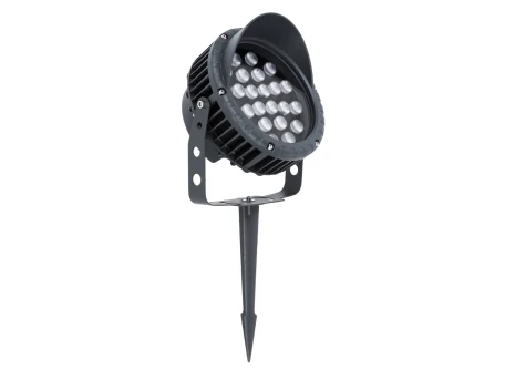 GLOBOSTAR® TREEVINA 90360 Φωτιστικό Σποτ με Αντιθαμβωτική Γρίλια για Φυτά - Δέντρα με Βάση Κήπου / Καρφωτό LED 24W 2640lm 10° DC 24V Αδιάβροχο IP65 Θερμό Λευκό 2700K Dimmable - Bridgelux SMD Chip - Γκρι Ανθρακί - Μ21.5 x Π18.3 x Υ14cm - 3 Χρόνια Εγγύηση