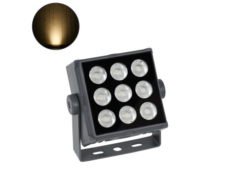 GLOBOSTAR® FLOODTINY 90368 Προβολέας Σποτ Wall Washer LED 27W 2970lm 3° DC 24V Αδιάβροχο IP65 Θερμό Λευκό 2700K Dimmable - Bridgelux SMD Chip - Γκρι Ανθρακί - Μ13.8 x Π16.4 x Υ7cm - 3 Χρόνια Εγγύηση