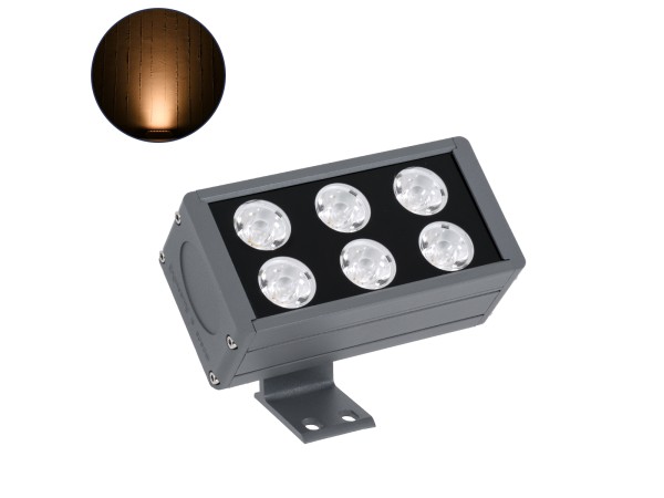 GLOBOSTAR® FLOODDANY 90374 Προβολέας Σποτ Wall Washer LED 24W 2520lm 5° DC 24V Αδιάβροχο IP65 Ultra Θερμό Λευκό 2200K Dimmable - CREE XPE Chip - Γκρι Ανθρακί - Μ16 x Π9.5 x Υ7.5cm - 3 Χρόνια Εγγύηση