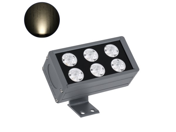GLOBOSTAR® FLOODDANY 90376 Προβολέας Σποτ Wall Washer LED 24W 2760lm 5° DC 24V Αδιάβροχο IP65 Φυσικό Λευκό 4500K Dimmable - CREE XPE Chip - Γκρι Ανθρακί - Μ16 x Π9.5 x Υ7.5cm - 3 Χρόνια Εγγύηση