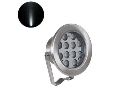 GLOBOSTAR® UNDERWATERJERRY 90424 Υποβρύχιο Επιφανειακό Σποτ για Σιντριβάνια/Πισίνες LED 12W 1200lm 30° DC 24V Αδιάβροχο IP68 Ψυχρό Λευκό 6000K Dimmable - Bridgelux SMD Chip - Ανοξείδωτο Ατσάλι 304 - Μ14.5 x Π7 x Υ19cm - 3 Χρόνια Εγγύηση