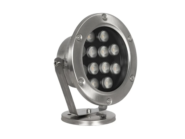 GLOBOSTAR® UNDERWATER-DENIS 90429 Υποβρύχιος Προβολέας Σποτ για Σιντριβάνια/Πισίνες LED 12W 1080lm 30° DC 24V Αδιάβροχο IP68 Θερμό Λευκό 2700K Dimmable - Ανοξείδωτο Ατσάλι 304 - Μ14.5 x Π7 x Υ17cm - 3 Χρόνια Εγγύηση