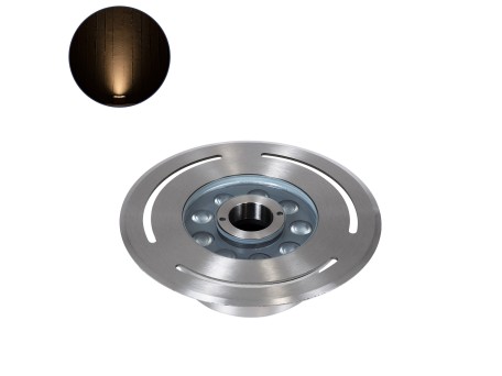 GloboStar® UNDERWATER-DENIS 90432 Υποβρύχιο Χωνευτό Φωτιστικό Σποτ Ειδικό για Σιντριβάνια - Πισίνες - Τζακούζι LED 9W 810lm 30° DC 24V Αδιάβροχο IP68 Φ21 x Υ7.5cm Θερμό Λευκό 2700K - Ανοξείδωτο Ατσάλι SS304 - 3 Years Warranty