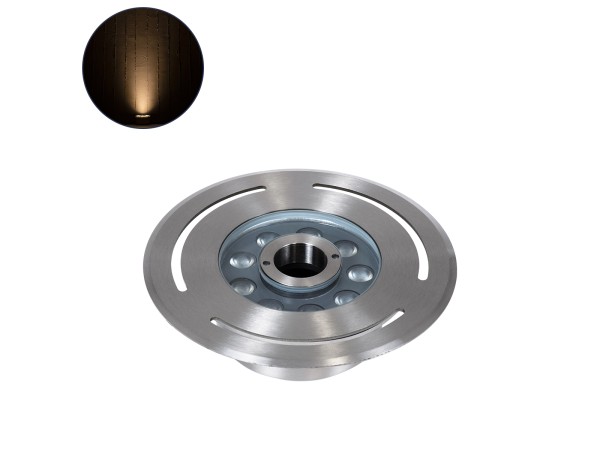 GloboStar® UNDERWATER-DENIS 90432 Υποβρύχιο Χωνευτό Φωτιστικό Σποτ Ειδικό για Σιντριβάνια - Πισίνες - Τζακούζι LED 9W 810lm 30° DC 24V Αδιάβροχο IP68 Φ21 x Υ7.5cm Θερμό Λευκό 2700K - Ανοξείδωτο Ατσάλι SS304 - 3 Years Warranty