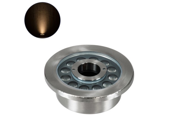 GloboStar® UNDERWATER-DENIS 90435 Υποβρύχιο Χωνευτό Φωτιστικό Σποτ Ειδικό για Σιντριβάνια - Πισίνες - Τζακούζι LED 9W 810lm 30° DC 24V Αδιάβροχο IP68 Φ16.7 x Υ7.5cm Θερμό Λευκό 2700K - Ανοξείδωτο Ατσάλι SS304 - 3 Years Warranty