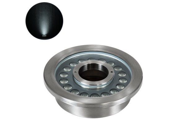 GloboStar® UNDERWATER-DENIS 90442 Υποβρύχιο Χωνευτό Φωτιστικό Σποτ Ειδικό για Σιντριβάνια - Πισίνες - Τζακούζι LED 18W 1800lm 30° DC 24V Αδιάβροχο IP68 Φ21.5 x Υ8cm Ψυχρό Λευκό 6000K - Ανοξείδωτο Ατσάλι SS304 - 3 Years Warranty