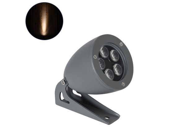 GLOBOSTAR® TREESPO 90468 Φωτιστικό Σποτ για Φυτά - Δέντρα LED 12W 1260lm 15° DC 24V Αδιάβροχο IP67 Ultra Θερμό Λευκό 2200K Dimmable - Bridgelux SMD Chip - Γκρι Ανθρακί - Μ9 x Π11 x Υ9cm - 3 Χρόνια Εγγύηση