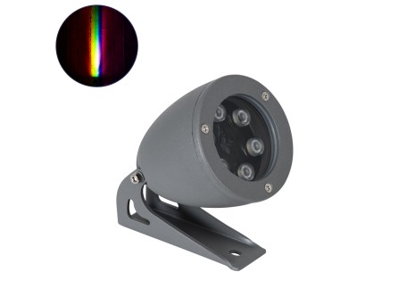 GLOBOSTAR® TREESPO 90471 Φωτιστικό Σποτ για Φυτά - Δέντρα LED 12W 1260lm 15° DC 24V Αδιάβροχο IP67 Πολύχρωμο RGBW Dimmable DMX512 - Bridgelux SMD Chip - Γκρι Ανθρακί - Μ9 x Π11 x Υ9cm - 3 Χρόνια Εγγύηση