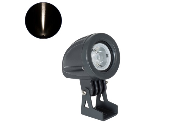 GloboStar® TREELIGHT-TREEDITA 90475 Σποτ Φωτισμού Ειδικό για Φυτά - Δέντρα LED 3W 345lm 8° DC 24V Αδιάβροχο IP67 Μ5.7 x Π6.5 x Υ9.8cm Φυσικό Λευκό 4500K - Γκρι Ανθρακί - 3 Years Warranty