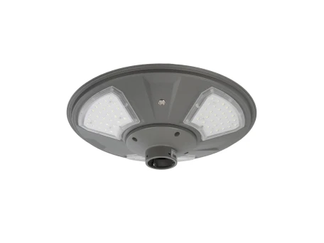 GLOBOSTAR® PARK 90500 Φωτιστικό Κεφαλής Post Top Πλατείας/Πάρκου LED 20W 900lm 120° με Ενσωματωμένο Φωτοβολταϊκό Panel 6V 20W & Επαναφορτιζόμενη Μπαταρία Li-ion 3.2V 25000mAh με Αισθητήρα Ημέρας-Νύχτας Αδιάβροχο IP65 Ψυχρό Λευκό 6000K - Γκρι Ανθρακί - Μ50