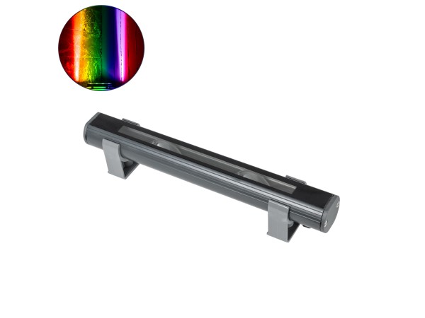 GLOBOSTAR® WINDOWBARI 90513 Φωτιστικό Ανάδειξης Παραθύρων LED 12W 960lm 8°x180° DC 24V Αδιάβροχο IP65 Πολύχρωμο RGBW Dimmable DMX512 - CREE XPE Chip - Γκρι Ανθρακί - Μ30 x Π4 x Υ3.5cm - 3 Χρόνια Εγγύηση