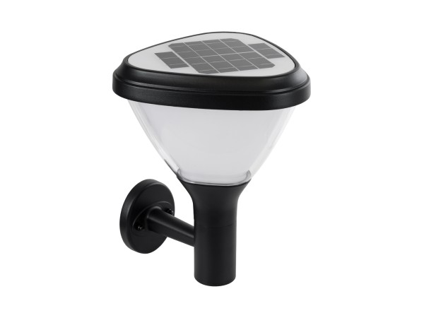 GLOBOSTAR® NATURE 90526 Φωτιστικό Κολωνάκι Κήπου LED 10W 330lm 120° με Ενσωματωμένο Φωτοβολταϊκό Panel 6V 2W & Επαναφορτιζόμενη Μπαταρία Li-ion 3.2V 1800mAh με Αισθητήρα Ημέρας-Νύχτας Αδιάβροχο IP65 Ψυχρό Λευκό 6000K - Γκρι Ανθρακί - Μ26 x Π29 x Υ36cm - 2