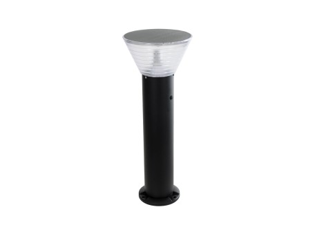 GLOBOSTAR® VEGGIE 90550 Φωτιστικό Κολωνάκι Κήπου με Ντουί 1 x E27 AC 220-240V Αδιάβροχο IP65 - Μαύρο - Μ23 x Π23 x Υ60cm