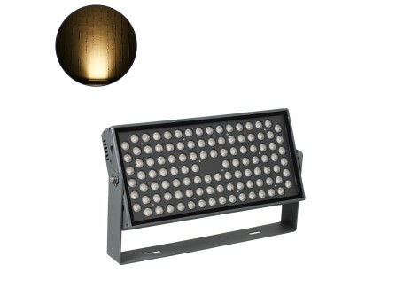 GLOBOSTAR® FLOODZANA 90558 Προβολέας Σποτ Wall Washer LED 100W 9000lm 30° DC 24V Αδιάβροχο IP65 Θερμό Λευκό 2700K Dimmable - Bridgelux SMD Chip - Γκρι Ανθρακί - Μ45.5 x Π28 x Υ10cm - 3 Χρόνια Εγγύηση