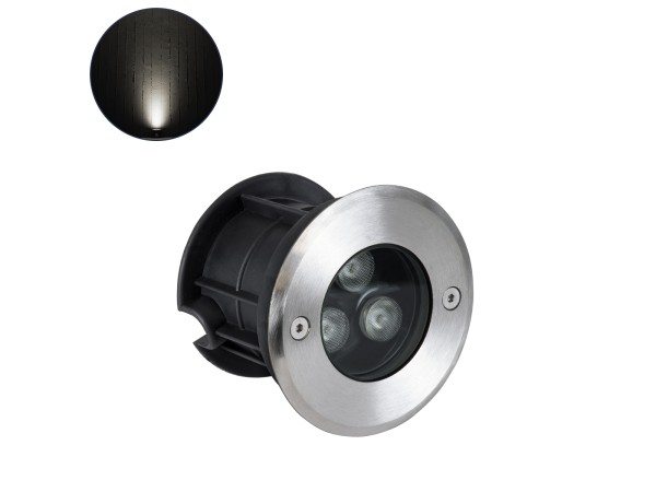 GloboStar® UNDERWATER-JULIA 90563 Υποβρύχιο Χωνευτό Φωτιστικό Σποτ Ειδικό για Σιντριβάνια LED 3W 285lm 15° DC 24V Αδιάβροχο IP68 Φ10 x Υ7.5cm Φυσικό Λευκό 4500K - Ανοξείδωτο Ατσάλι - 3 Χρόνια Εγγύηση