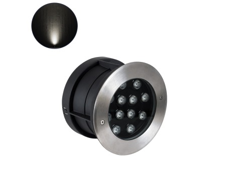 GloboStar® UNDERWATER-JULIA 90569 Υποβρύχιο Χωνευτό Φωτιστικό Σποτ Ειδικό για Σιντριβάνια LED 12W 1140lm 15° DC 24V Αδιάβροχο IP68 Φ18 x Υ11.2cm Φυσικό Λευκό 4500K - Ανοξείδωτο Ατσάλι - 3 Χρόνια Εγγύηση