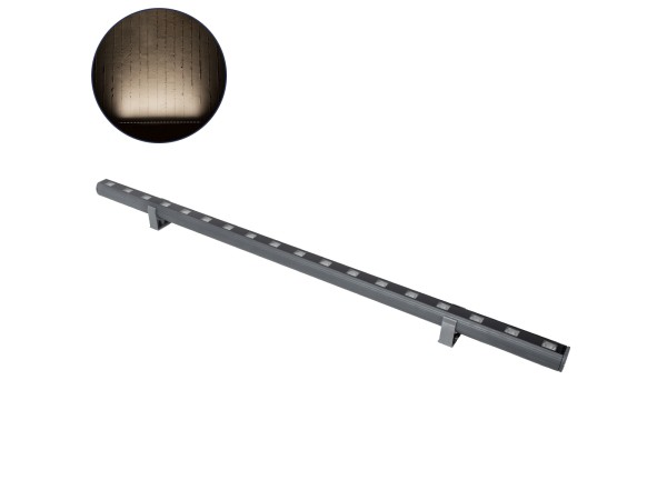 GLOBOSTAR® WASHERPANDA 90580 Μπάρα Φωτισμού Wall Washer LED 18W 2070lm 15° DC 24V Αδιάβροχο IP67 Φυσικό Λευκό 4500K Dimmable - Bridgelux SMD Chip - Γκρι Ανθρακί - Μ100 x Π4 x Υ3.5cm - 3 Χρόνια Εγγύηση