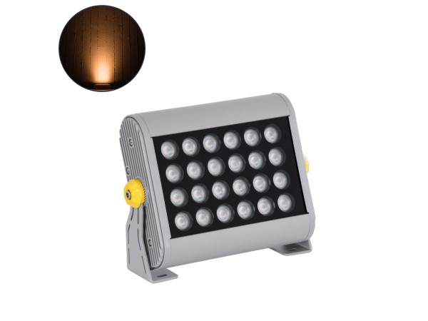 GLOBOSTAR® WASHERPANDA 90582 Μπάρα Φωτισμού Wall Washer LED 36W 3780lm 15° DC 24V Αδιάβροχο IP67 Ultra Θερμό Λευκό 2200K Dimmable - Bridgelux SMD Chip - Γκρι Ανθρακί - Μ100 x Π4 x Υ3.5cm - 3 Χρόνια Εγγύηση