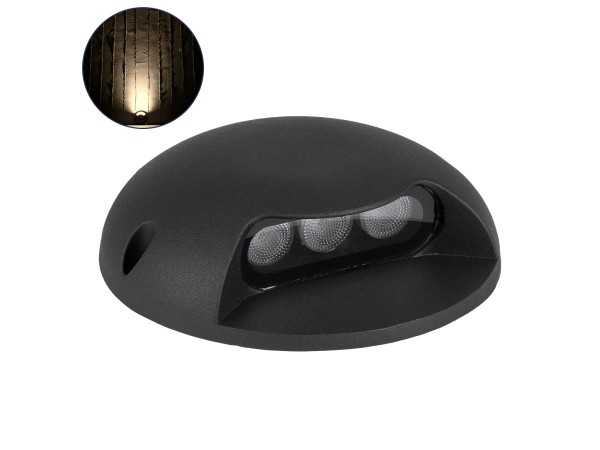 GLOBOSTAR® STEPLUNA 90616 Φωτιστικό Σκαλοπατιού / Διαδρόμου LED 3W 330lm 10° DC 24V Αδιάβροχο IP65 Θερμό Λευκό 2700K Dimmable - Bridgelux SMD Chip - Μαύρο Ματ - Μ12 x Π12 x Υ3cm - 3 Χρόνια Εγγύηση GLOBOSTAR® STEPLUNA 90616 Φωτιστικό Σκαλοπατιού / Διαδρόμου LED 3W 330lm 10° DC 24V Αδιάβροχο IP65 Θερμό Λευκό 2700K Dimmable - Bridgelux SMD Chip - Μαύρο Ματ - Μ12 x Π12 x Υ3cm - 3 Χρόνια Εγγύηση