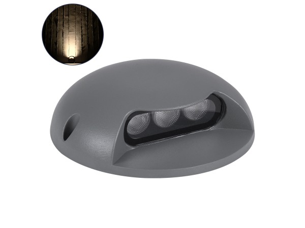 GLOBOSTAR® STEPLUNA 90622 Φωτιστικό Σκαλοπατιού / Διαδρόμου LED 3W 330lm 10° DC 24V Αδιάβροχο IP65 Θερμό Λευκό 2700K Dimmable - Bridgelux SMD Chip - Γκρι Ανθρακί Ματ - Μ12 x Π12 x Υ3cm - 3 Χρόνια Εγγύηση GLOBOSTAR® STEPLUNA 90622 Φωτιστικό Σκαλοπατιού / Διαδρόμου LED 3W 330lm 10° DC 24V Αδιάβροχο IP65 Θερμό Λευκό 2700K Dimmable - Bridgelux SMD Chip - Γκρι Ανθρακί Ματ - Μ12 x Π12 x Υ3cm - 3 Χρόνια Εγγύηση