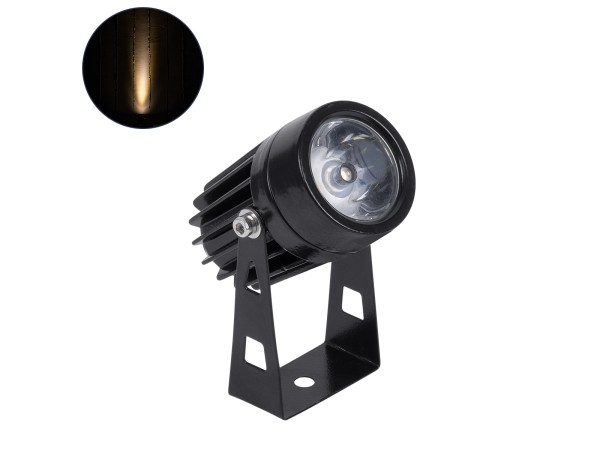 GLOBOSTAR® SPOTTOLA 90631 Σποτ Φωτισμου LED 1W 110lm 10° DC 24V Αδιάβροχο IP65 Θερμό Λευκό 2700K Dimmable - Bridgelux SMD Chip - Γκρι Ανθρακί - Μ5 x Π5 x Υ9cm - 3 Χρόνια Εγγύηση