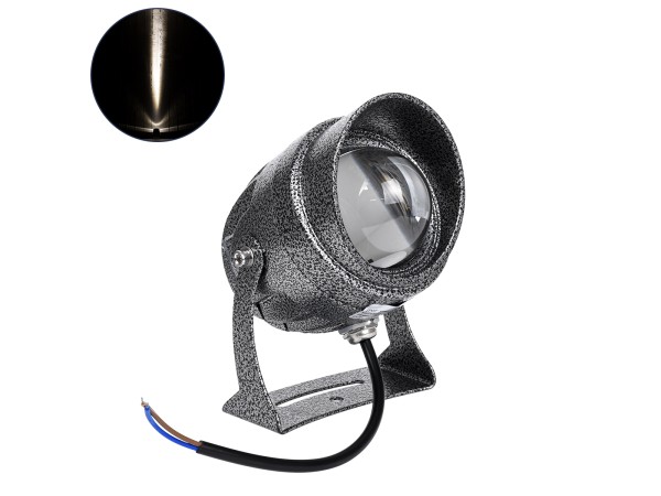 GLOBOSTAR® SPOTXENIA 90633 Σποτ Φωτισμου με Αντιθαμβωτική Γρίλια LED 16W 1840lm 3° DC 24V Αδιάβροχο IP65 Φυσικό Λευκό 4500K Dimmable - Bridgelux COB Chip - Σφυρήλατο Γκρι Ανθρακί - Μ9 x Π9 x Υ12cm - 3 Χρόνια Εγγύηση