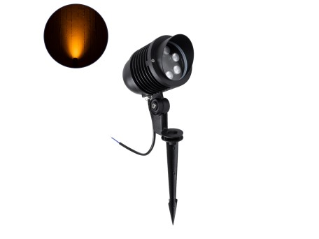 GloboStar® TREELIGHT-LINA 90650 Σποτ Φωτισμού Ειδικό για Φυτά - Δέντρα με Βάση Κήπου / Καρφωτό LED 6W 630lm 30° DC 24V Αδιάβροχο IP65 Μ10.5 x Π18 x Υ40cm Αρχιτεκτονικό Πορτοκαλί 2200K - Γκρι Ανθρακί - 3 Years Warranty