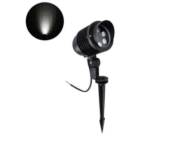 GloboStar® TREELIGHT-LINA 90653 Σποτ Φωτισμού Ειδικό για Φυτά - Δέντρα με Βάση Κήπου / Καρφωτό LED 6W 720lm 30° DC 24V Αδιάβροχο IP65 Μ10.5 x Π18 x Υ40cm Ψυχρό Λευκό 6000K - Γκρι Ανθρακί - 3 Years Warranty