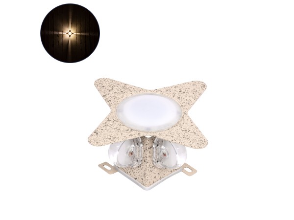 GLOBOSTAR® WALLLIGHT-CINA 90658 Μοντέρνο Φωτιστικό Τοίχου - Απλίκα LED 10W 1100lm 10° AC 220-240V Αδιάβροχο IP65 Θερμό Λευκό 2700K - CREE COB Chip & TÜV SÜD Driver - Μπεζ - Μ18.5 x Π18.5 x Υ8.5cm - 3 Χρόνια Εγγύηση