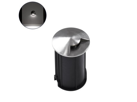 GLOBOSTAR® UNDERGROUNDRENA 90661 Φωτιστικό Σκαλοπατιού / Διαδρόμου LED 1W 115lm 30° DC 24V Αδιάβροχο IP68 Φυσικό Λευκό 4500K Dimmable - Bridgelux SMD Chip - Ανοξείδωτο Ατσάλι SS304 / Μ5 x Π5 x Υ9cm / Q4.2cm - 3 Χρόνια Εγγύηση