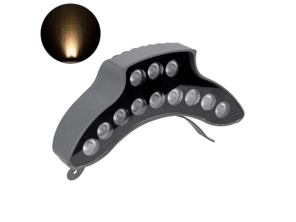 GLOBOSTAR® TREEPINA 90683 Κυρτή Μπάρα Φωτισμού Wall Washer για Φυτά - Δέντρα LED 12W 1320lm 30° DC 24V Αδιάβροχο IP65 Θερμό Λευκό 2700K Dimmable - Bridgelux SMD Chip - Γκρι Ανθρακί - Μ20.5 x Π5.5 x Υ12cm - 3 Χρόνια Εγγύηση