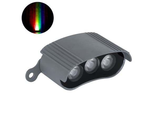 GloboStar® TREELIGHT-ZINA 90689 Κυρτή Μπάρα Φωτισμού Wall Washer με Αντιθαμβωτική Γρίλια Ειδική για Φυτά - Δέντρα LED 3W 255lm 30° DC 24V Αδιάβροχο IP65 Μ9 x Π6.5 x Υ4cm Πολύχρωμο RGBW DMX512 - Γκρι Ανθρακί - 3 Χρόνια Εγγύηση