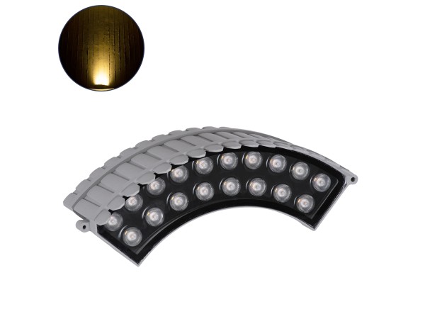 GLOBOSTAR® TREEJINA 90690 Κυρτή Μπάρα Φωτισμού Wall Washer για Φυτά - Δέντρα LED 18W 1620lm 10° DC 24V Αδιάβροχο IP67 Θερμό Λευκό 2700K Dimmable - Bridgelux SMD Chip - Γκρι Ανθρακί - Μ29 x Π11 x Υ10.5cm - 3 Χρόνια Εγγύηση