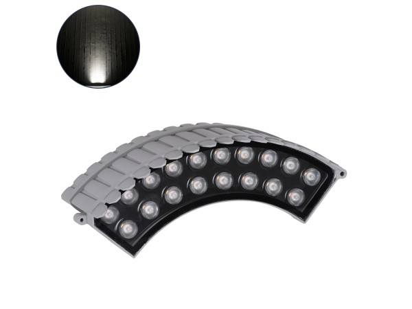 GLOBOSTAR® TREEJINA 90691 Κυρτή Μπάρα Φωτισμού Wall Washer για Φυτά - Δέντρα LED 18W 1710lm 10° DC 24V Αδιάβροχο IP67 Φυσικό Λευκό 4500K Dimmable - Bridgelux SMD Chip - Γκρι Ανθρακί - Μ29 x Π11 x Υ10.5cm - 3 Χρόνια Εγγύηση
