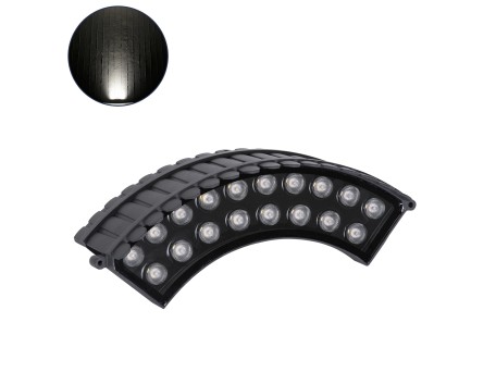 GloboStar® TREELIGHT-JINA 90694 Κυρτή Μπάρα Φωτισμού Wall Washer με Αντιθαμβωτική Γρίλια Ειδική για Φυτά - Δέντρα LED 18W 1710lm 10° DC 24V Αδιάβροχο IP67 L29 x W11 x H10.5cm Φυσικό Λευκό 4500K - Γκρι Ανθρακί - 3 Years Warranty