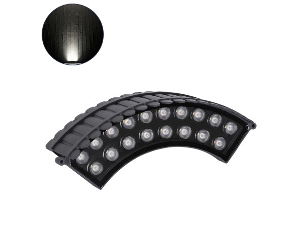 GloboStar® TREELIGHT-JINA 90694 Κυρτή Μπάρα Φωτισμού Wall Washer με Αντιθαμβωτική Γρίλια Ειδική για Φυτά - Δέντρα LED 18W 1710lm 10° DC 24V Αδιάβροχο IP67 L29 x W11 x H10.5cm Φυσικό Λευκό 4500K - Γκρι Ανθρακί - 3 Years Warranty