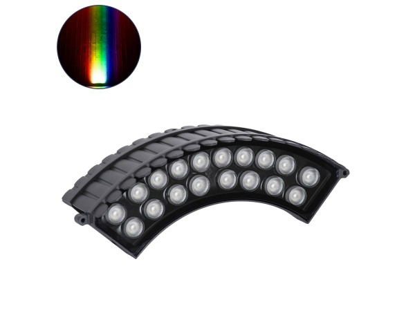 GloboStar® TREELIGHT-JINA 90695 Κυρτή Μπάρα Φωτισμού Wall Washer με Αντιθαμβωτική Γρίλια Ειδική για Φυτά - Δέντρα LED 18W 1530lm 10° DC 24V Αδιάβροχο IP67 L29 x W11 x H10.5cm RGBW DMX512 - Γκρι Ανθρακί - 3 Years Warranty