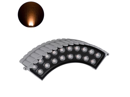 GLOBOSTAR® TREEJINA 90697 Κυρτή Μπάρα Φωτισμού Wall Washer για Φυτά - Δέντρα LED 18W 1530lm 10° DC 24V Αδιάβροχο IP67 Ultra Θερμό Λευκό 2200K Dimmable - Bridgelux SMD Chip - Γκρι - Μ29 x Π11 x Υ10.5cm - 3 Χρόνια Εγγύηση