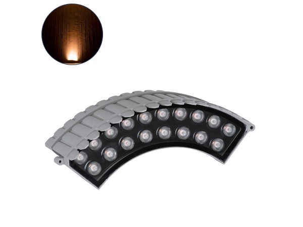 GLOBOSTAR® TREEJINA 90697 Κυρτή Μπάρα Φωτισμού Wall Washer για Φυτά - Δέντρα LED 18W 1530lm 10° DC 24V Αδιάβροχο IP67 Ultra Θερμό Λευκό 2200K Dimmable - Bridgelux SMD Chip - Γκρι Ανθρακί - Μ29 x Π11 x Υ10.5cm - 3 Χρόνια Εγγύηση