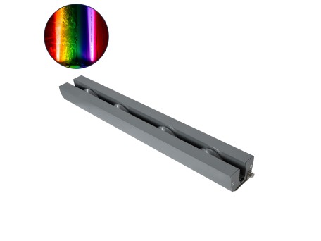 GLOBOSTAR® WINDOWARTE 90725 Φωτιστικό Ανάδειξης Παραθύρων LED 36W 2880lm 8°x180° DC 24V Αδιάβροχο IP67 Πολύχρωμο RGBW Dimmable DMX512 - CREE XPE Chip - Γκρι Ανθρακί - Μ50 x Π7 x Υ4.5cm - 3 Χρόνια Εγγύηση