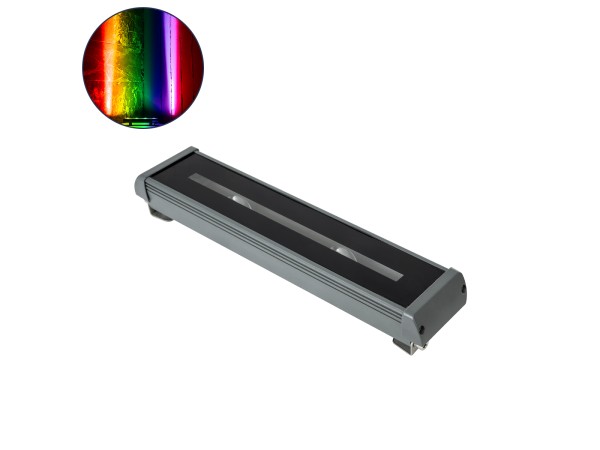 GLOBOSTAR® WINDOWRAFI 90729 Φωτιστικό Ανάδειξης Παραθύρων LED 18W 1440lm 8°x180° DC 24V Αδιάβροχο IP67 Πολύχρωμο RGBW Dimmable DMX512 - CREE XPE Chip - Γκρι Ανθρακί - Μ30.5 x Π6.7 x Υ4.5cm - 3 Χρόνια Εγγύηση