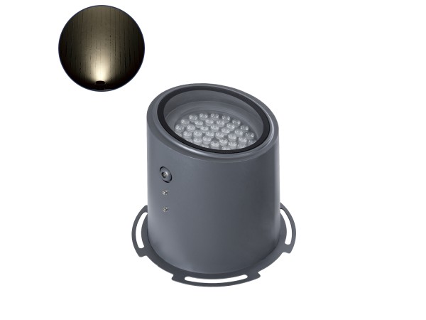 GloboStar® FLOOD-MILO 90741 Κινούμενος Προβολέας - Σποτ Φωτισμού Wall Washer για Φωτισμό Κτιρίων LED 48W 4560lm 10° AC 220-240V Αδιάβροχο IP67 Φ26 x Υ30cm Φυσικό Λευκό 4500K - Γκρι Ανθρακί - 3 Χρόνια Εγγύηση