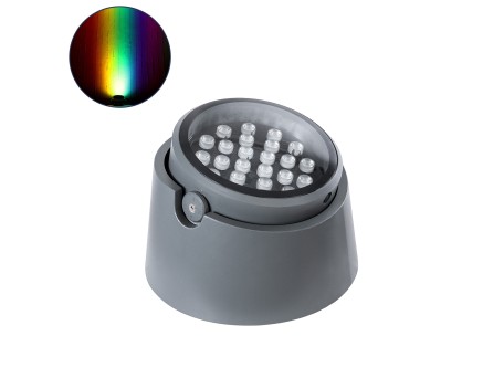 GloboStar® FLOOD-RANA 90752 Κινούμενος Προβολέας - Σποτ Φωτισμού Wall Washer για Φωτισμό Κτιρίων LED 60W 5100lm 5° DC 24V Αδιάβροχο IP67 Φ30 x Υ20cm RGBW DMX512 - Γκρι Ανθρακί - 3 Χρόνια Εγγύηση