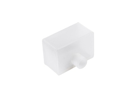 GLOBOSTAR® NEONIO-B 90772 Τάπα Σύνδεσης Τροφοδοσίας για Neon Flex LED Αδιάβροχο IP65 - Διάφανο - Μ2.3 x Π3.2 x Υ2.3cm