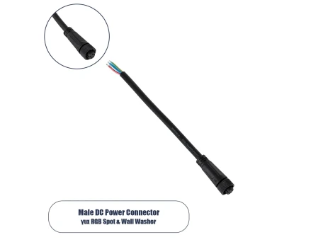GLOBOSTAR® WWCONNECTOR 90777 5 Pin Σύνδεσμος Τροφοδοσίας για Wall Washers & Προβολείς με Είσοδο 5 x 0.25mm2 & Έξοδο 1 x Αρσενικό Βύσμα Αδιάβροχο IP65 - Μαύρο - Μ20 x Π1.5 x Υ1.5cm