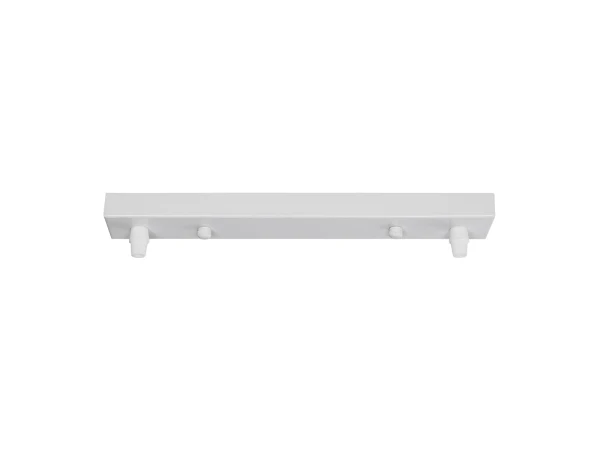 GLOBOSTAR® WALLBASE 77520 Γραμμική Μεταλλική Ροζέτα για Κρέμαση 2 Φωτιστικών - Λευκό - Μ30 x Π5 x Υ4cm
