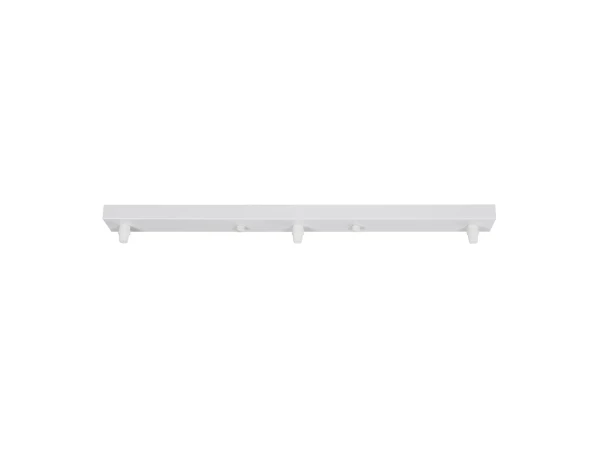 GLOBOSTAR® WALLBASE 77522 Γραμμική Μεταλλική Ροζέτα για Κρέμαση 3 Φωτιστικών - Λευκό - Μ50 x Π5 x Υ4cm