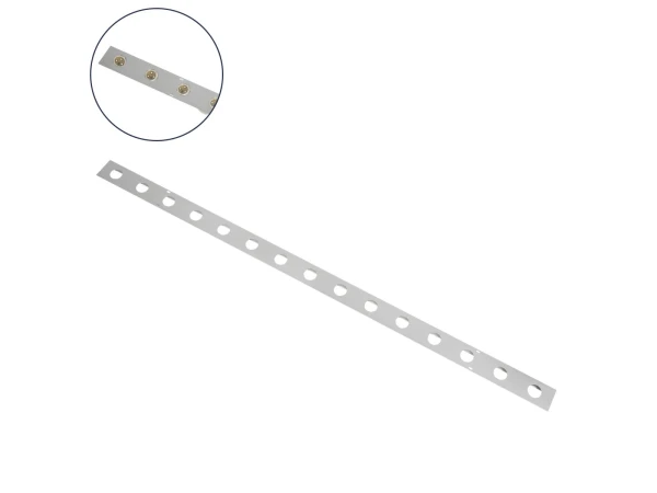 GloboStar® 90829 Μεταλλικο Καλυμμα 1 Μέτρου 15 Τεμαχίων για Ψηφιακή Αλυσίδα Γιρλάντα 20 Σποτ LED με Κωδικό 90140 Ασημί Μ100 x Π4.7 x Υ1cm