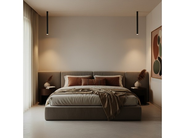 kelvo® DUCT KLV-101-0053 Φωτιστικό Downlight Σποτ για Λάμπα MR16 με Ντουί GU10 AC 220-240V IP20 - Μαύρο Ματ - Μ6 x Π6 x Υ60cm