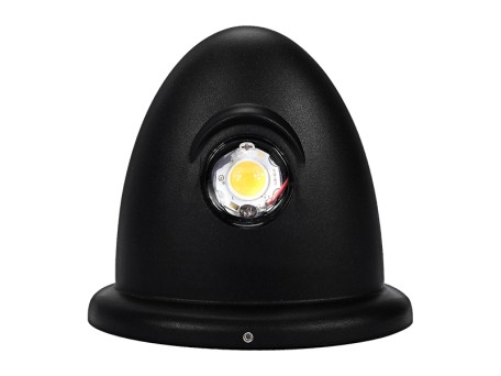 GLOBOSTAR® THIRD 93068 Μοντέρνο Φωτιστικό Τοίχου - Απλίκα LED 10W 1400lm 30° AC 220-240V Αδιάβροχο IP65 Θερμό Λευκό 2700K - Bridgelux COB Chip & TÜV SÜD Driver - Μαύρο Ματ - Μ15.1 x Π9.3 x Υ14.5cm - 5 Χρόνια Εγγύηση